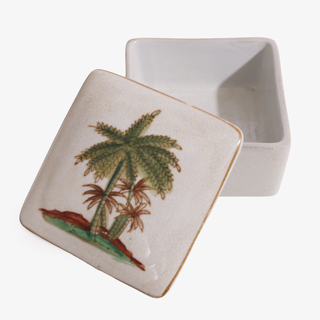 ROoal Palm Trinket Box Inside
