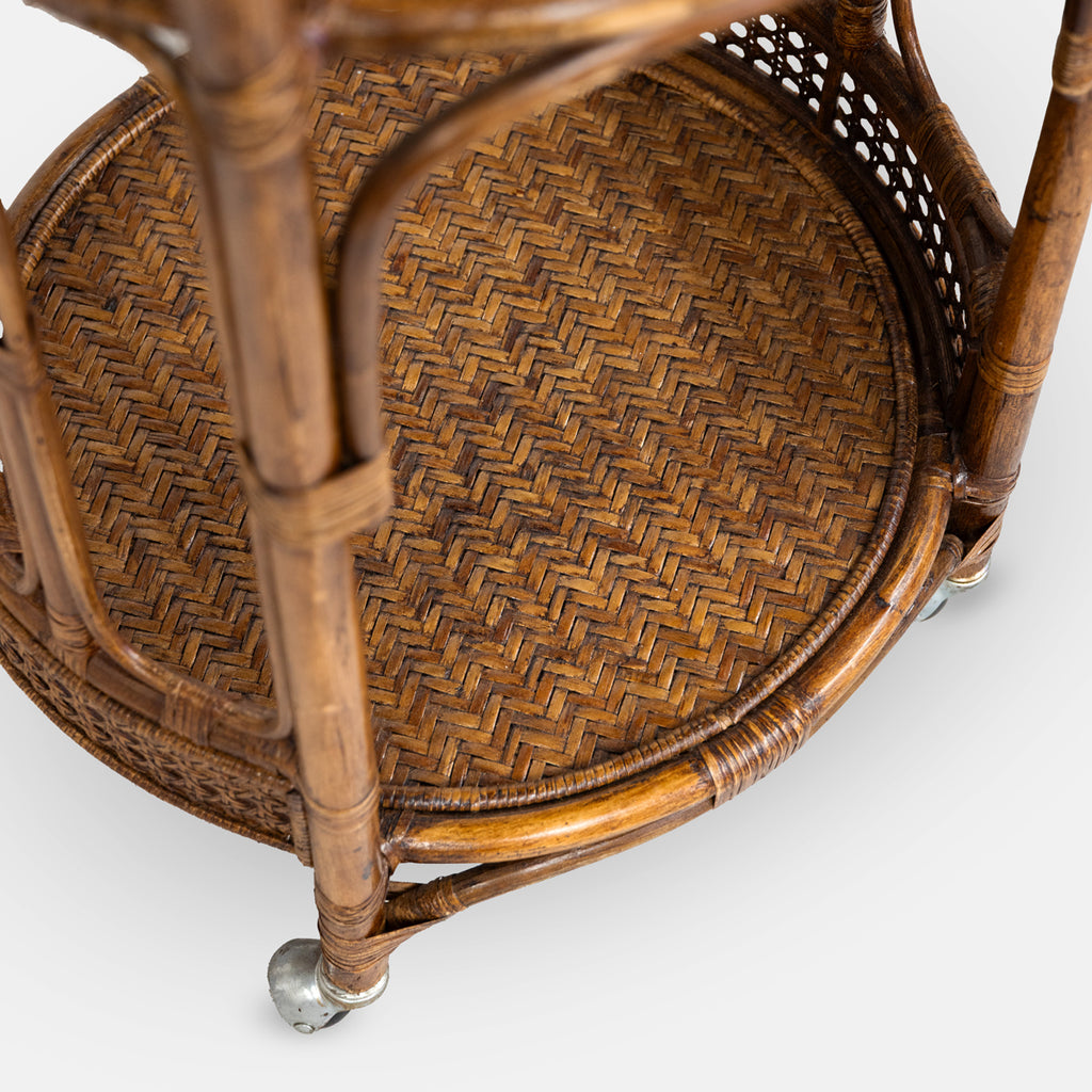 Panama Rattan Bar Cart (Brown)