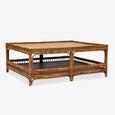 Panama Rattan Coffee Table (Brown) Side View