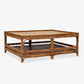Panama Rattan Coffee Table (Brown) Side View