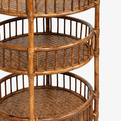 Panama Rattan Entrance Table Shelves