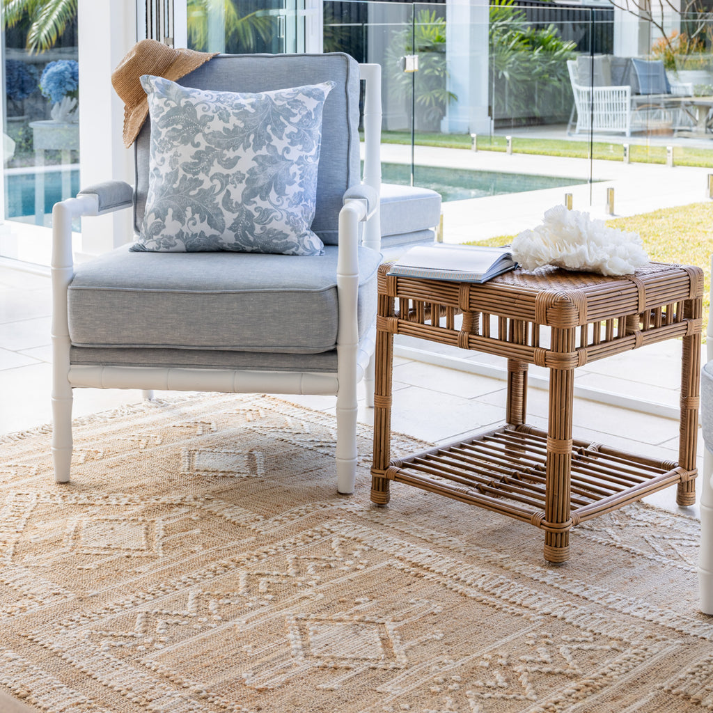 Panja Jute & Wool Rugs (Natural) Styled in Poolhouse