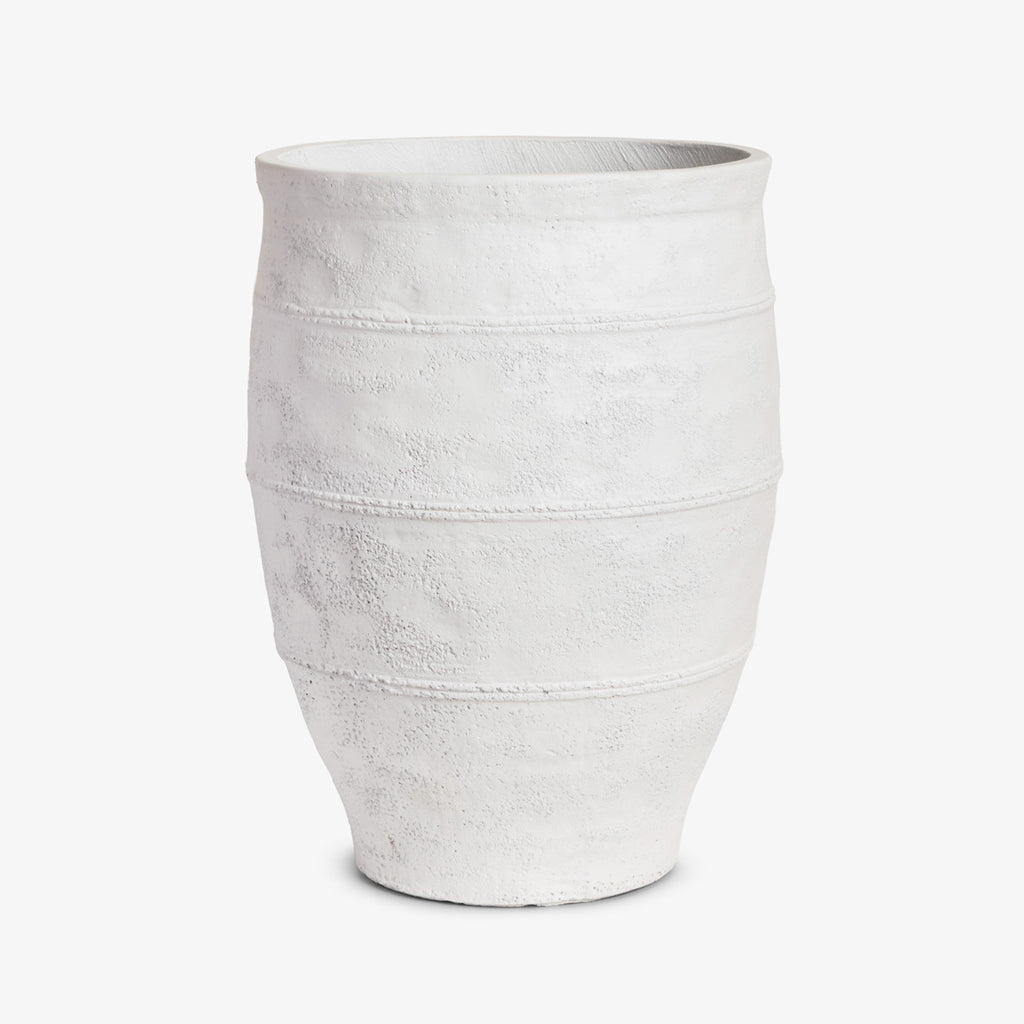 Paros White Pots Front View