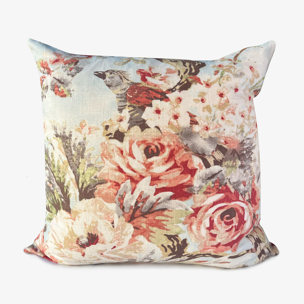 Pheasant & Floral Cushion Cover