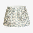 Pleated Blue & White Lamp Shade Front View