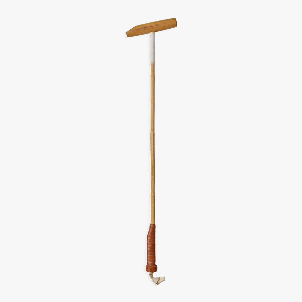 Polo Sticks With Leather Handles Front View