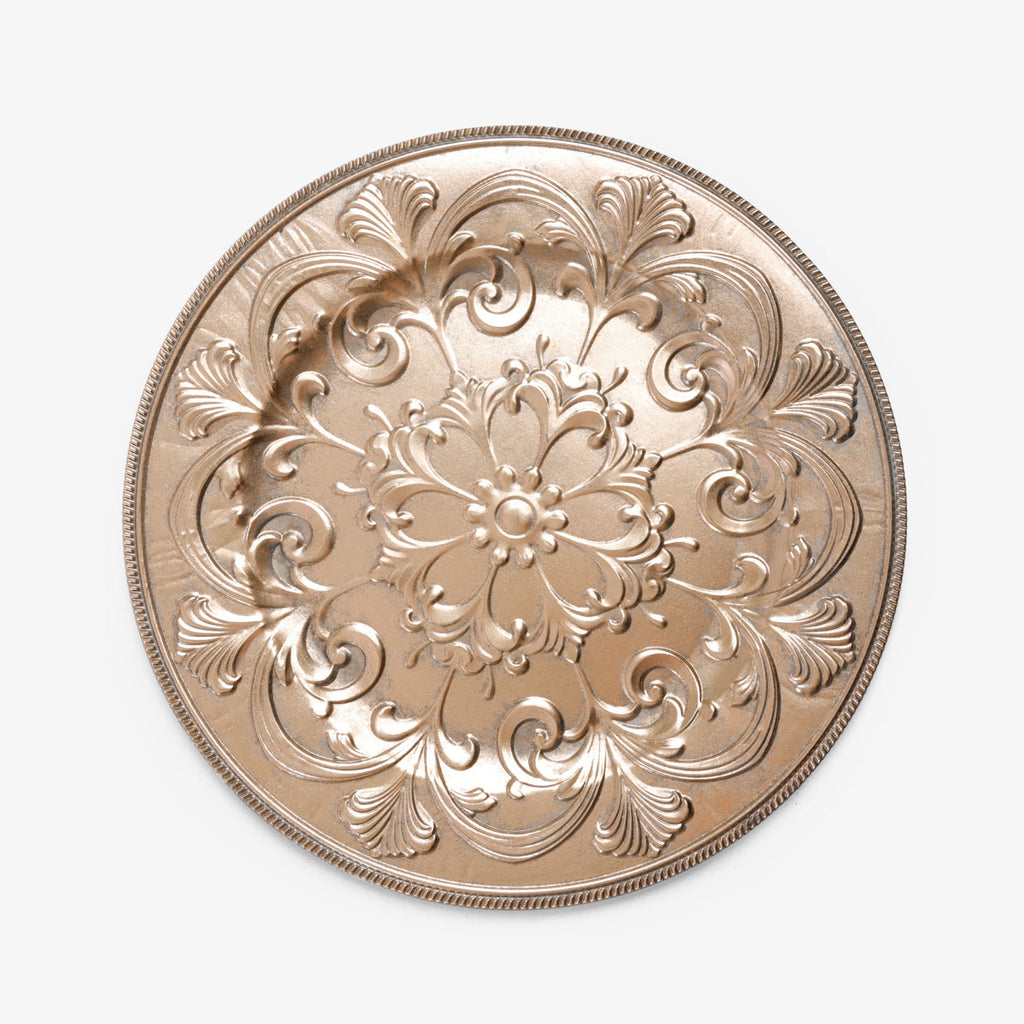 Pressed Metal Gold Charger 33cm Top Down