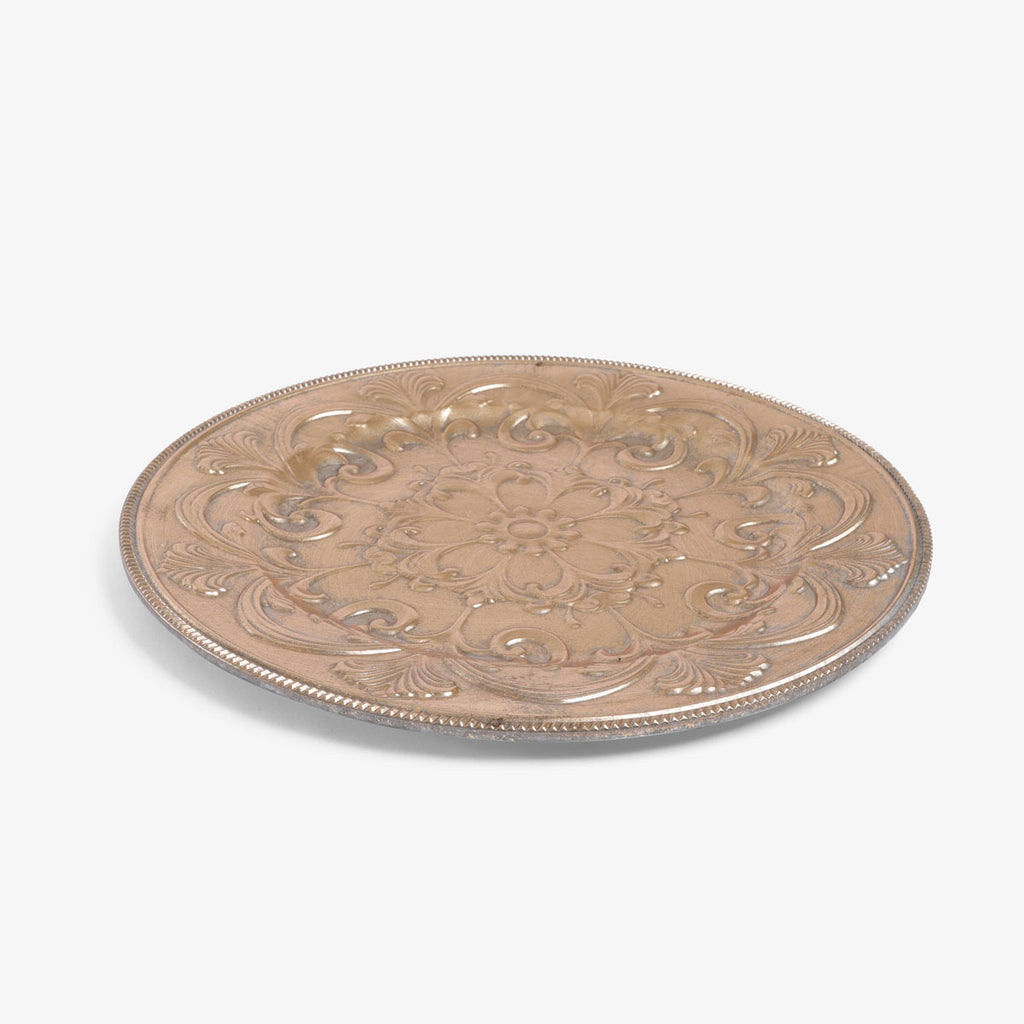 Pressed Metal Gold Charger 33cm