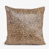 Printed Cowhide Cushion Cover (Tan Pebble) Front View