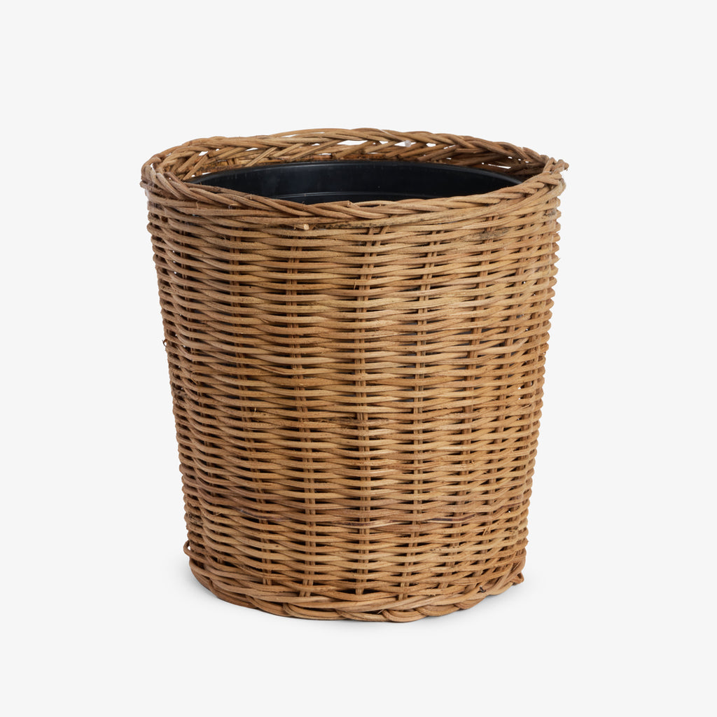 Rattan Dalat Waste Bins Front View