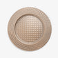 Rattan Look Gold Charger 33cm Top Down