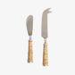 Rattan Pate & Cheese Knives Front View