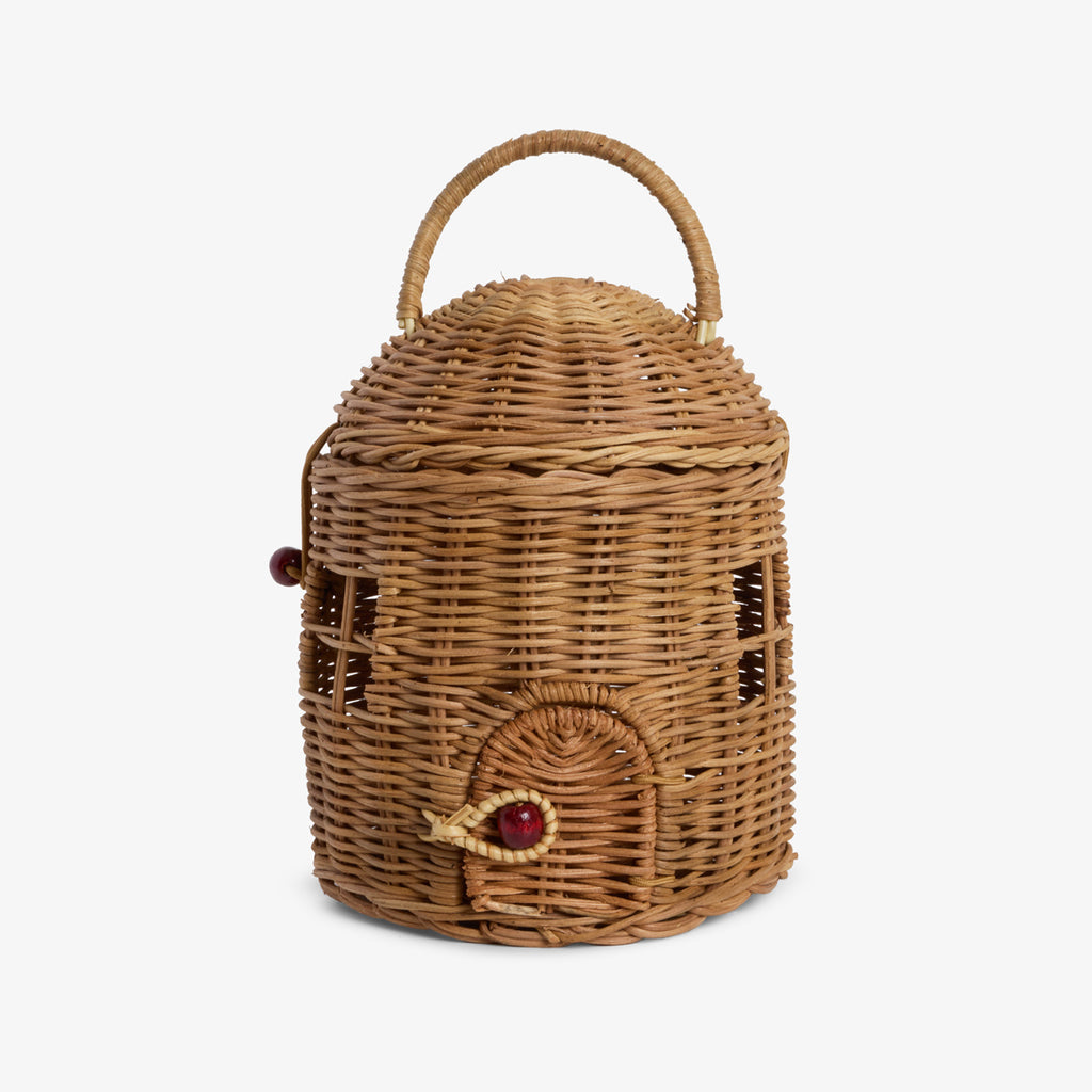 Rattan Round Baskets With Lids Front View