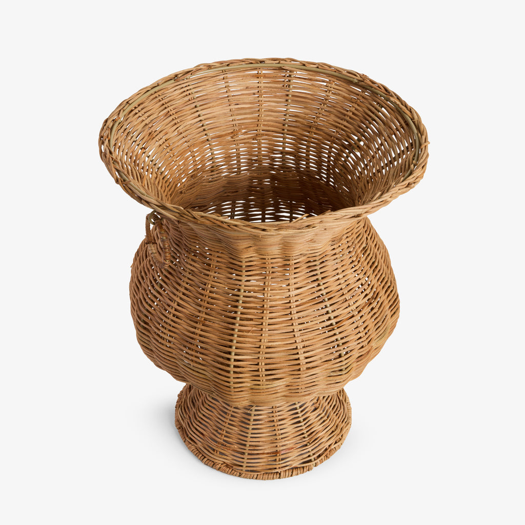 Rattan Vase Basket 38cm Top View