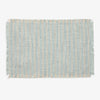 Fringe Rectangular Placemat (Blue & Natural) Front View