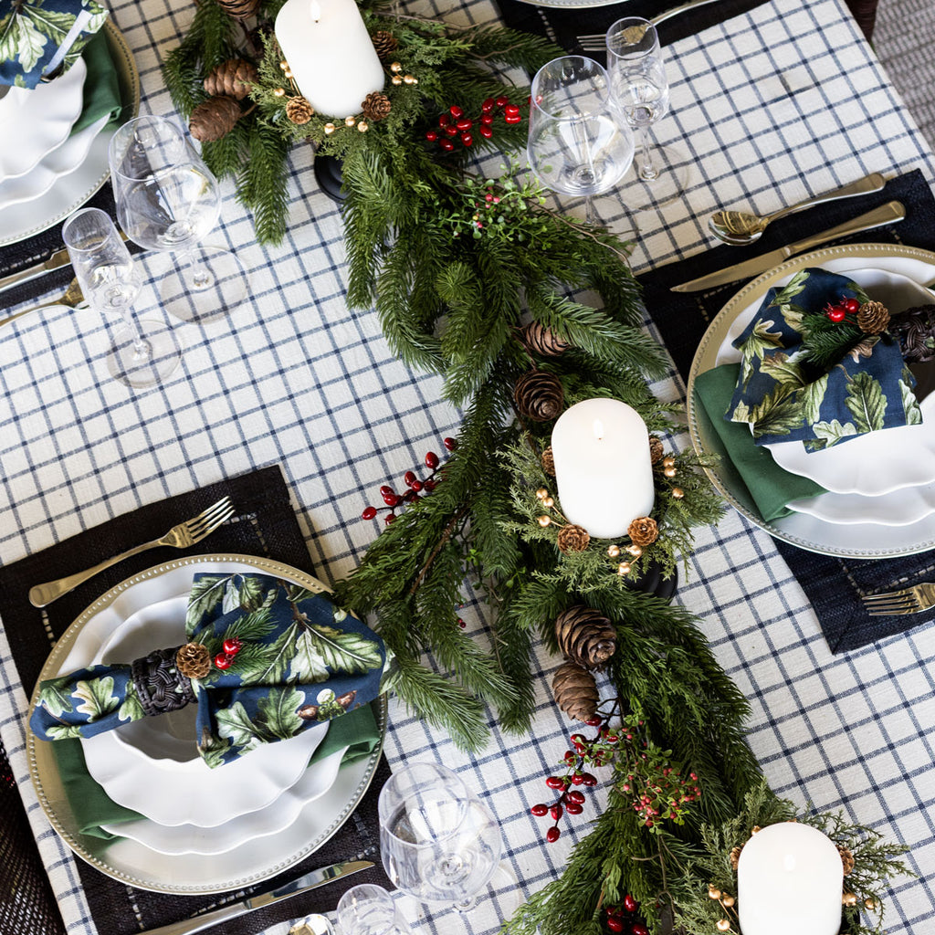 Red Berry Pine Garland Styled