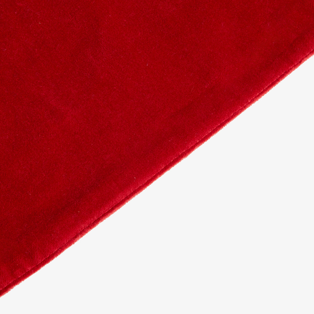 Red Tartan Table Runner With Red Velvet Red Velvet Side
