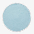 Round Placemat With White Edging (Blue) Front View