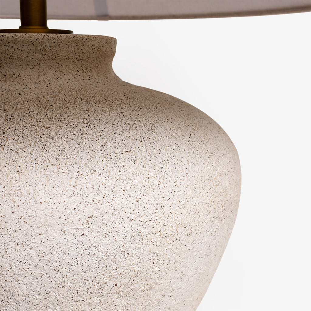 Sandy Concrete Lamp with Base Detail
