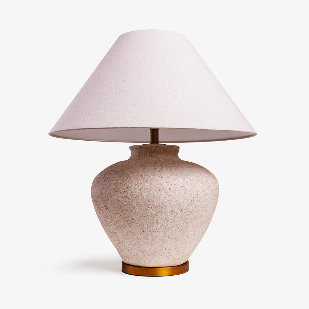 Sandy Concrete Lamp with Shade