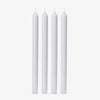 Silver Grey Dinner Candle 30cm Set of Four Front