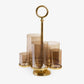 Six Arm Candelabra Candle Holder (Gold) Front View
