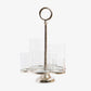 Six Arm Candelabra Candle Holder (Silver) Front View