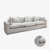 Slipcover: Three Seater Sofa (Oyster Grey) Front View