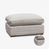 Slipcover: Clara Ottoman (Oyster Grey) Front View