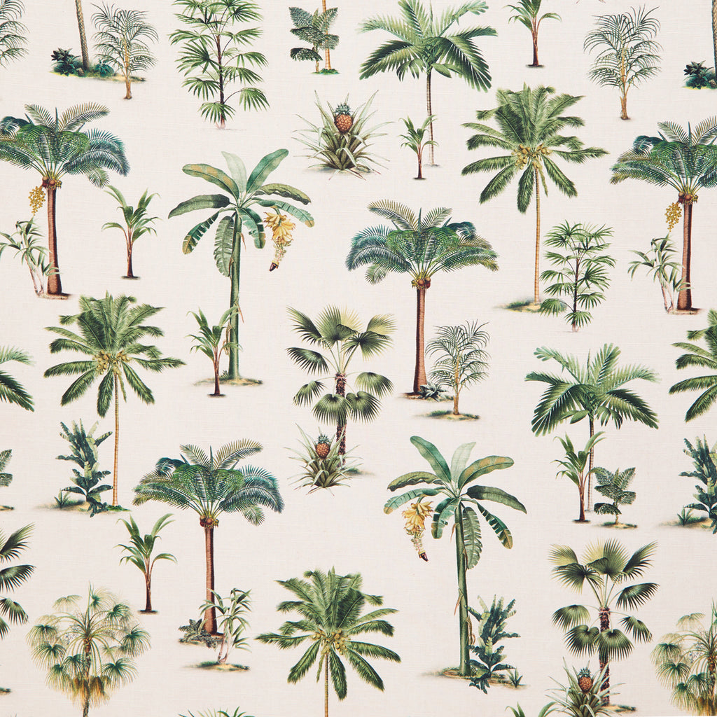  Sophia Curved Upholstered Bedheads (Le Palm) Close Up of Pattern