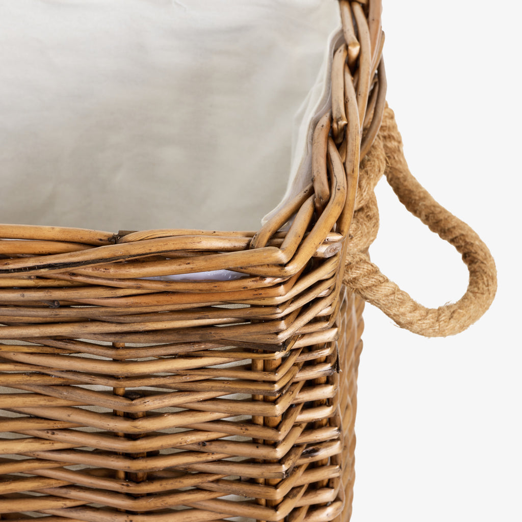 Square Willow Baskets Close Up of Corner