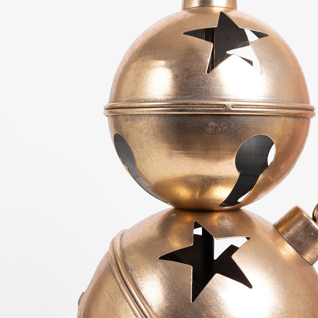 Star Bell Ornament Stacks (Gold) Close Up