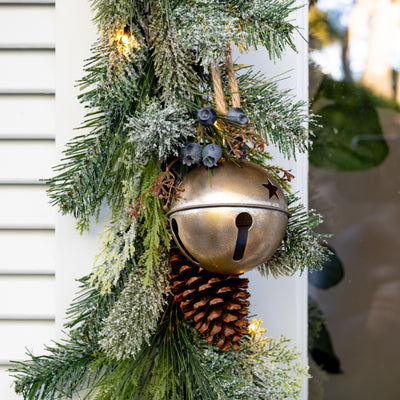 Star Bell Ornaments (Gold) Styled in Garland