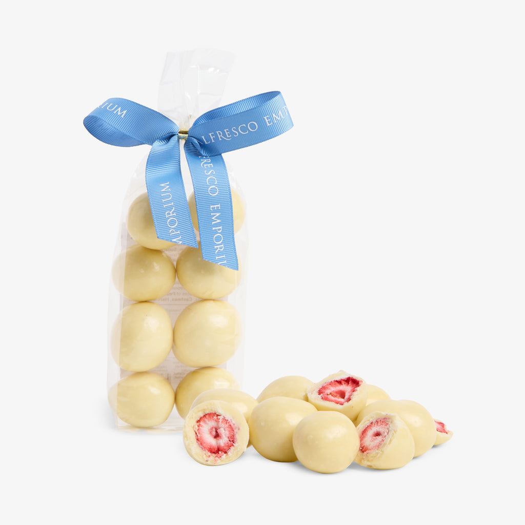 Strawberries Covered In White Chocolate 150g Front View