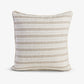 Stripe Linen Blend Cushion Cover Beige Front View
