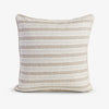 Stripe Linen Blend Cushion Cover Beige Front View