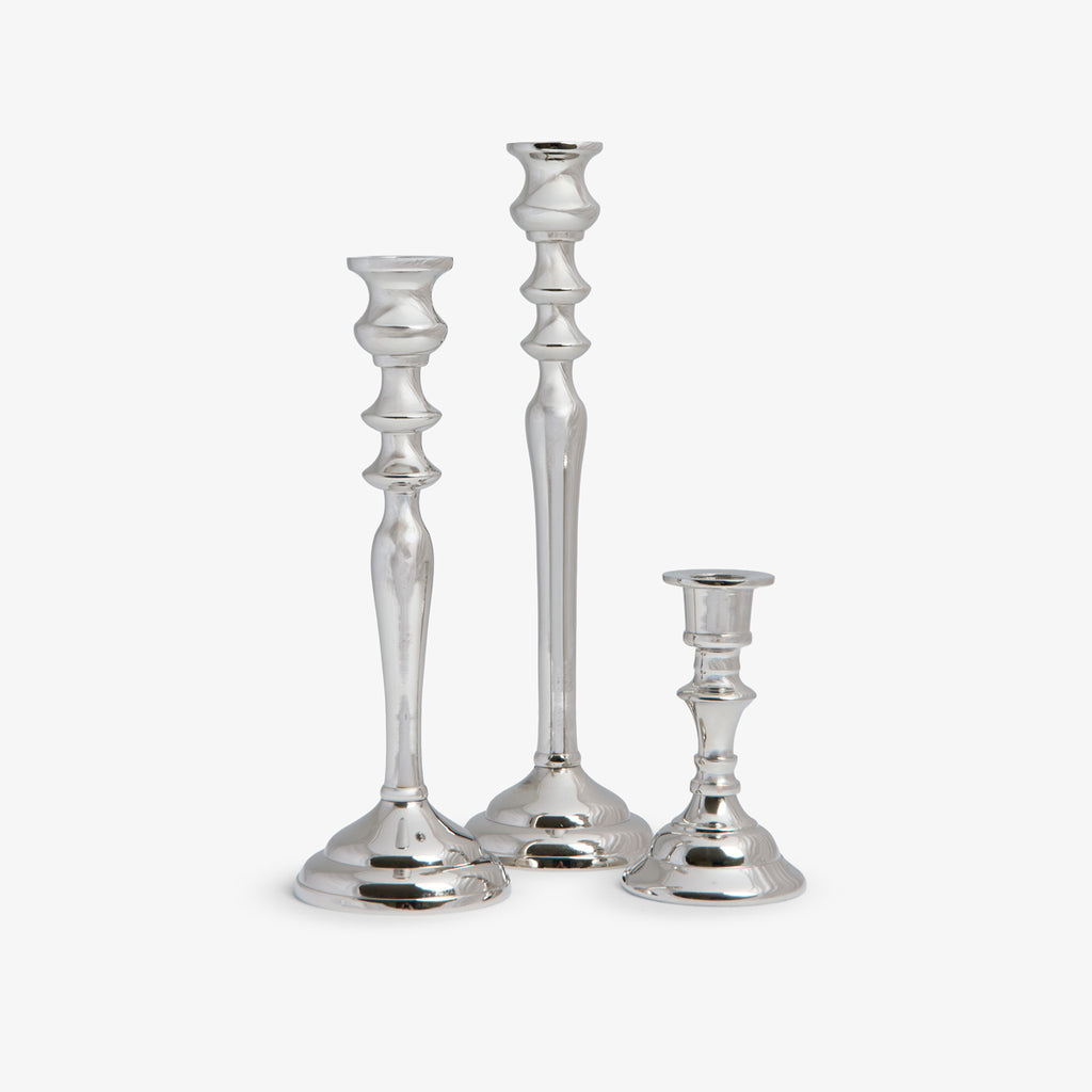 Tapered Candlestick Holders (Silver) Group Shot