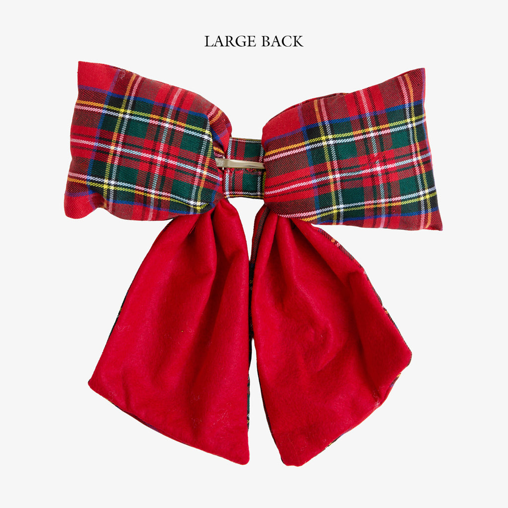 Tartan Christmas Bows Large Back