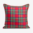 Tartan Cushion Cover (Red) Front View