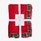 Tartan Frill Napkins Red (Set of 4) Front View of 4
