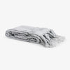 Tassle Throws Light Grey Front View