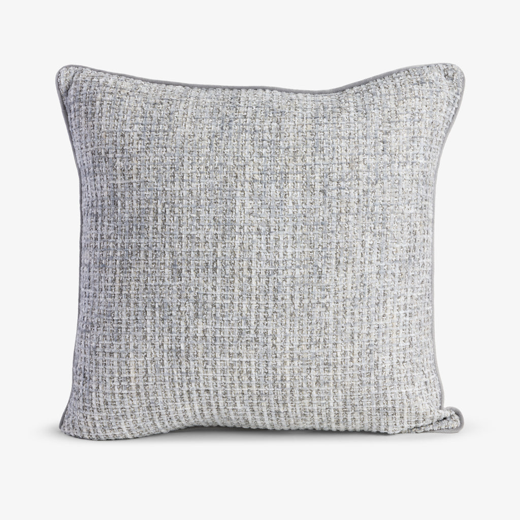 Textured Velvet Cushion Cover Grey Front View