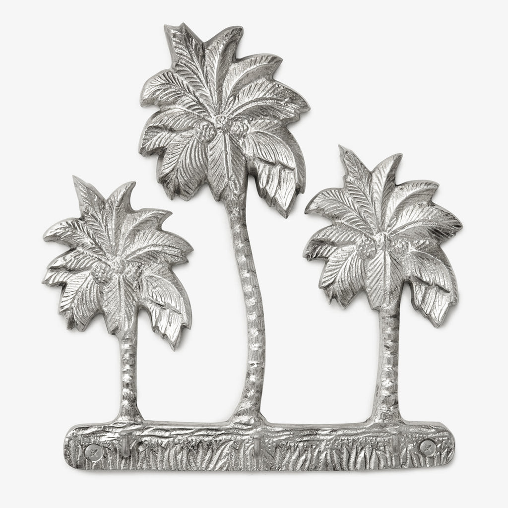 Three Palm Wall Hook Silver