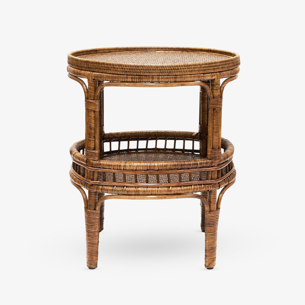 Valentina Rattan Side Table Front View