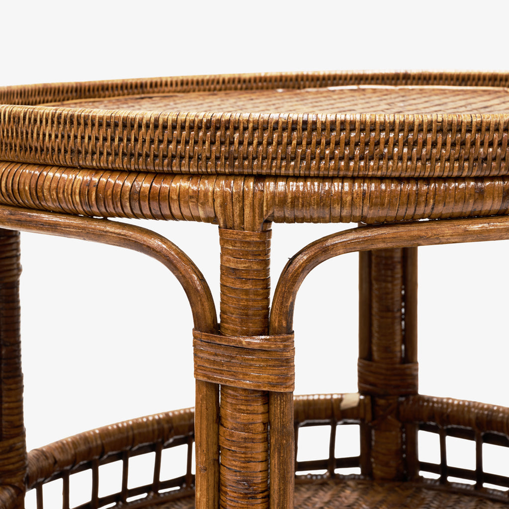 Valentina Rattan Side Table Close Up of Top