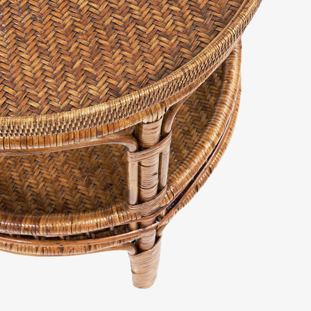 Valentina Rattan Side Table Close Up of Top