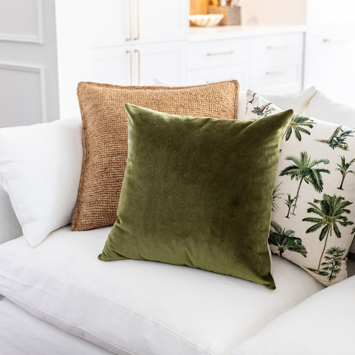Velvet Cushion Cover (Green) Cushions - Main Image