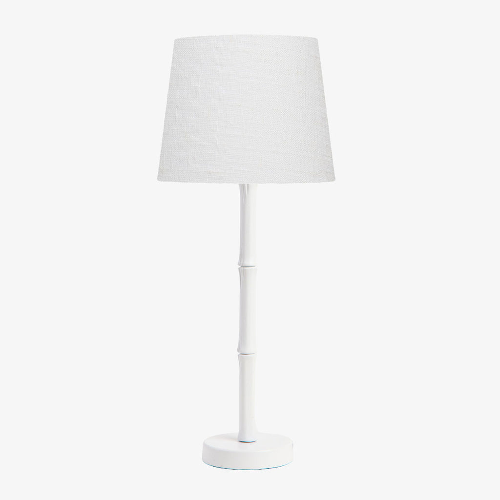 Bamboo Lamp (White) With Shade