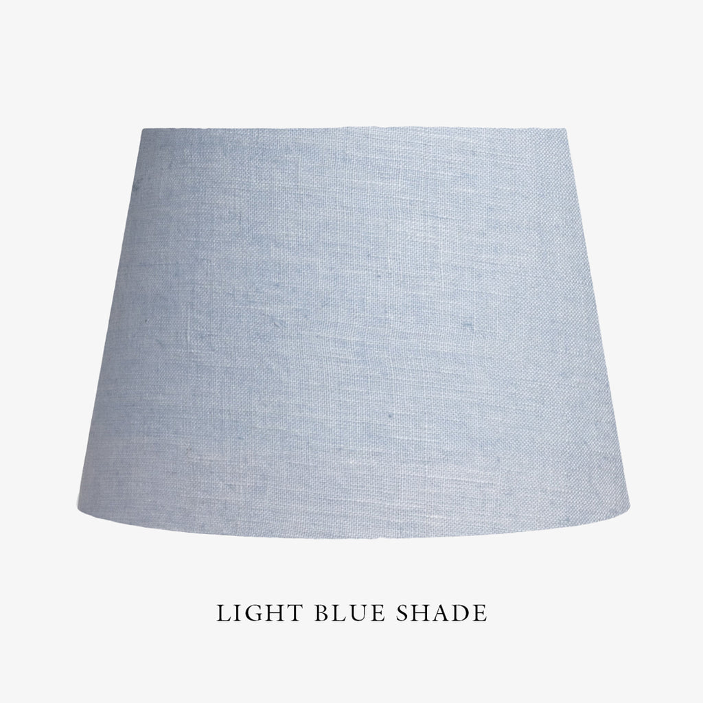 St Kitts Brass Bamboo Lamp Light Blue Shade