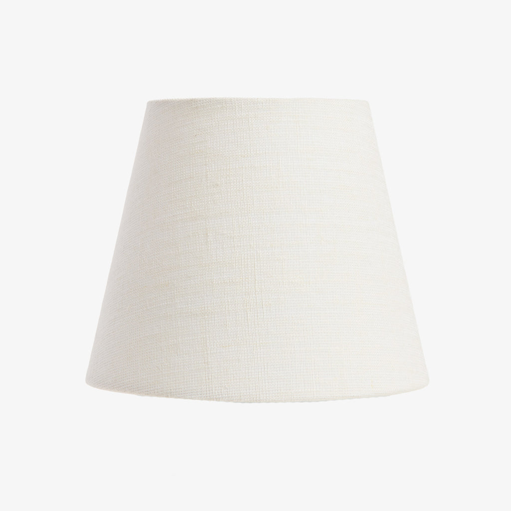Linen Lamp Shade (White, 17cm) Front View